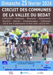 Affiche course cycliste de la Vallée du Bédat {JPEG}